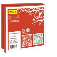 Kaartenmapje met env, vierkant: Christmas Paper Creations, Geertje Aalders, Amnesty