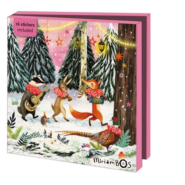 Kaartenmapje met env, vierkant: Winter Woodland Parade, Miriam Bos