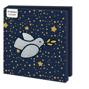 Kaartenmapje met env, vierkant: Vredesduif en Engel, Dick Bruna