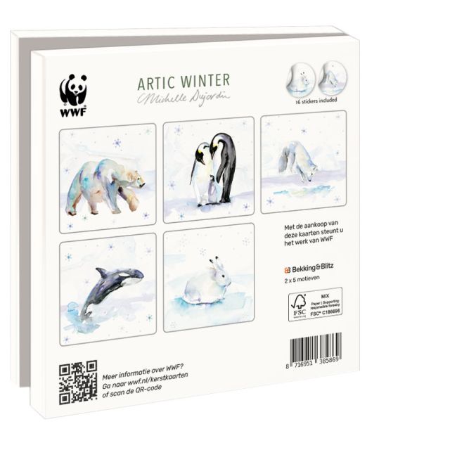 Kaartenmapje met env, vierkant: Arctic Winter, Michelle Dujardin