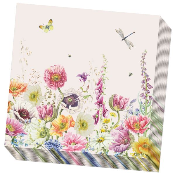 Servetten: Wild Flower Field, Janneke Brinkman-Salentijn