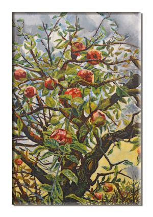 Koelkastmagneet: Takken met appels, Charley Toorop, Singer Laren