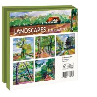 Kaartenmapje met env, vierkant: Landscapes, Peter van Tilburg