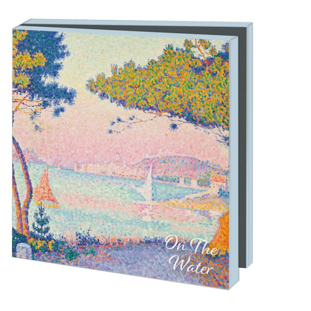 Kaartenmapje met env, vierkant:On the water