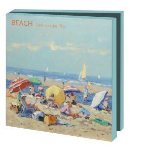 Kaartenmapje met env, vierkant: Beach, Niek van der Plas
