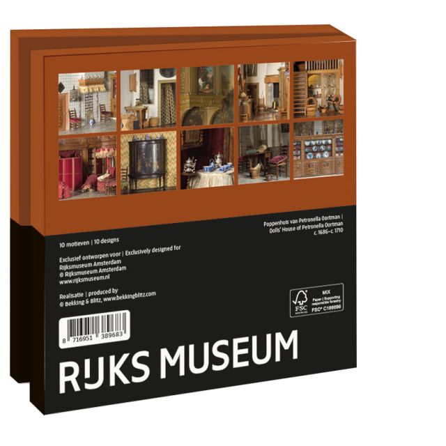Kaartenmapje met env, vierkant: Poppenhuis, Rijksmuseum