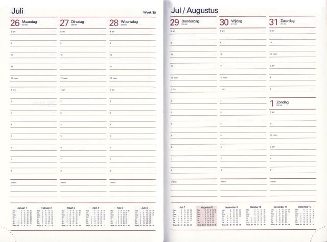 Combi agenda A5 week 2026-2027