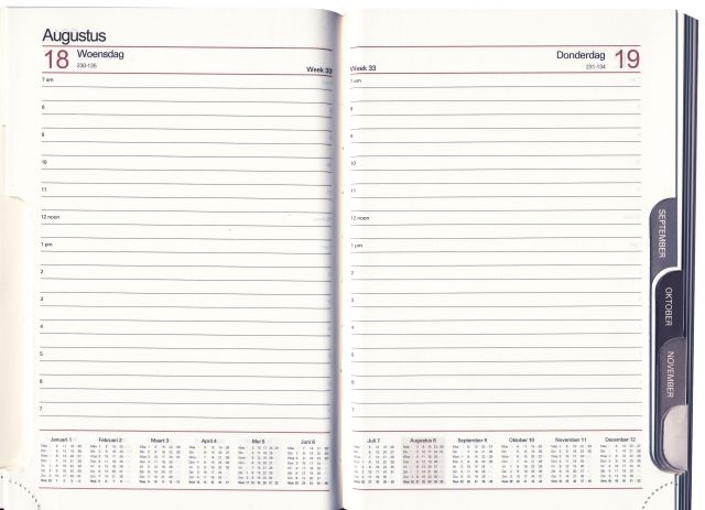 Combi agenda A5 dag 2027