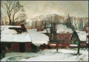 The old village (Laren in the snow), David Schulman, Singer, Laren