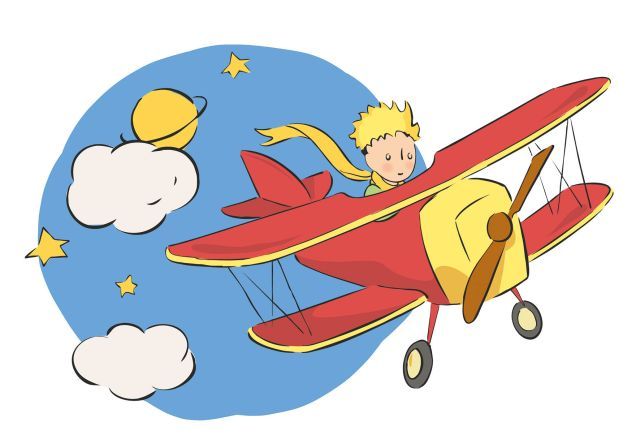 In a plane, The Little Prince
