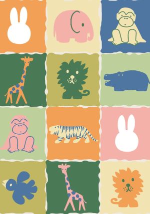 Nijntje - Miffy - Dierentuin, collage , Dick Bruna/S