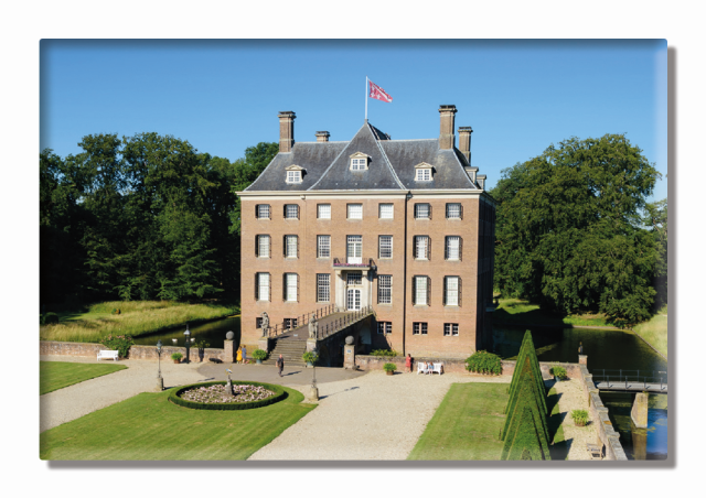 Koelkastmagneet:Aanzicht voorkant, Kasteel Amerongen