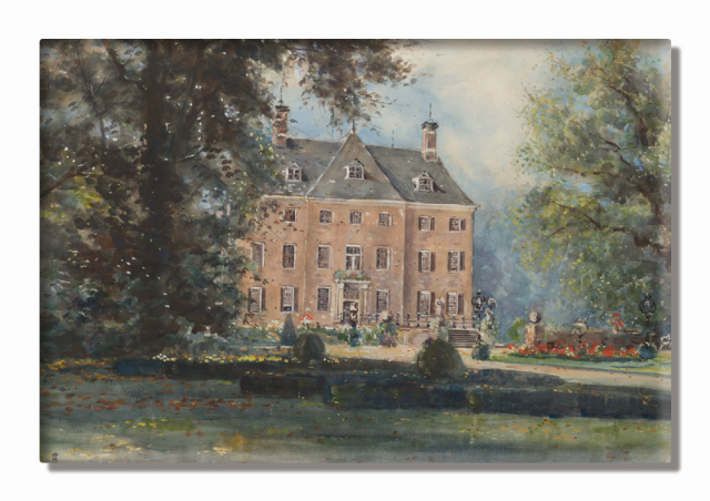 Koelkastmagneet:Romantisch aanzicht voorkant, Kasteel Amerongen