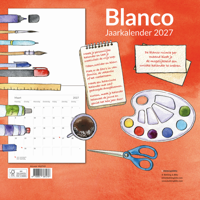 Blanco maandkalender 2027
