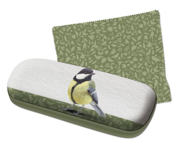 Brillenkoker incl. brillendoekje: Drie vogels, Elwin van der Kolk, Vogelbescherming