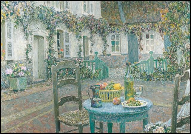 The blue table, Henri Le Sidaner, Singer, Laren