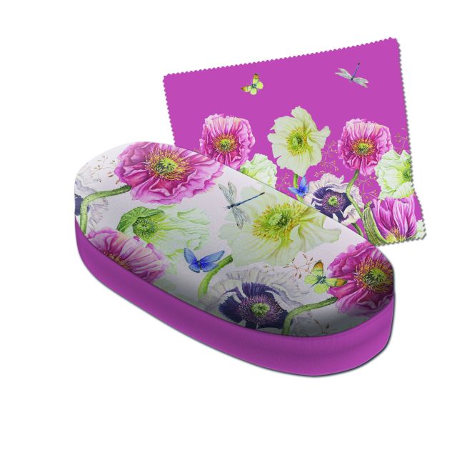 Brillenkoker groot incl. brillendoekje: Wild Flower Field, Janneke Brinkman-Salentijn