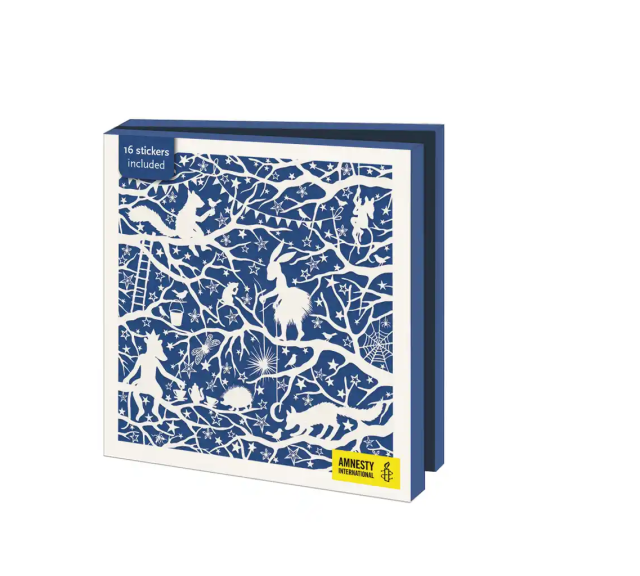 Kaartenmapje met env, vierkant: Kerst, Geertje Aalders, Amnesty International