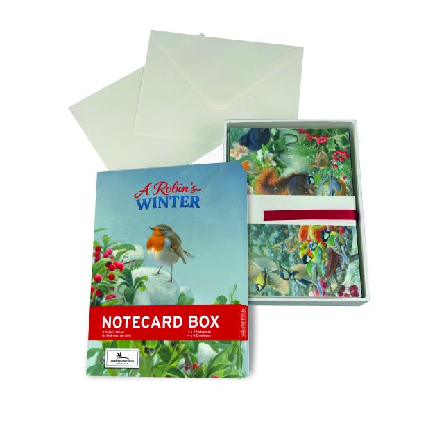 Notecard box: A Robin’s Winter, Elwin van der Kolk, Vogelbeschermin Nederland