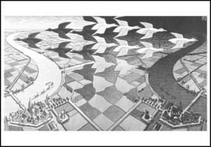 Day and Night, M.C. Escher