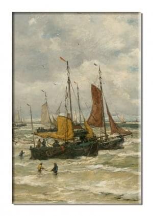 Koelkastmagneet: Anker lichten, H.W. Mesdag, Hendrik Willem Mesdag