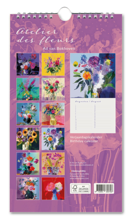 Geburtstagskalender: Ateliers des fleuris, Ad van Bokhoven
