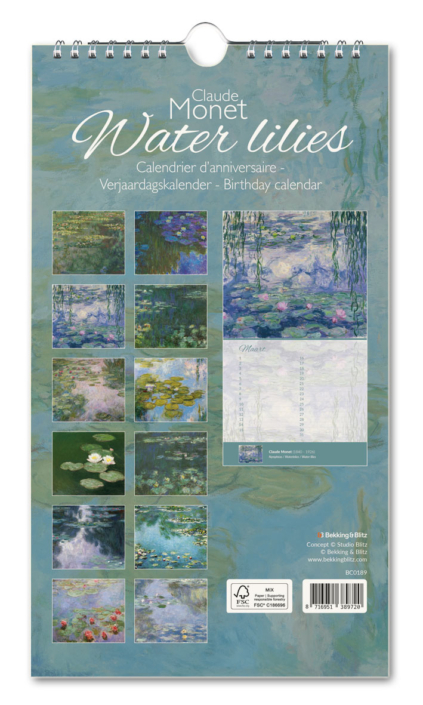 Geburtstagskalender: Water lilies, Claude Monet