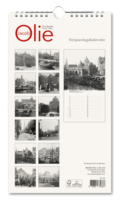 Geburtstagskalender: Jacob Olie, Amsterdam rond 1900, Stadsarchief