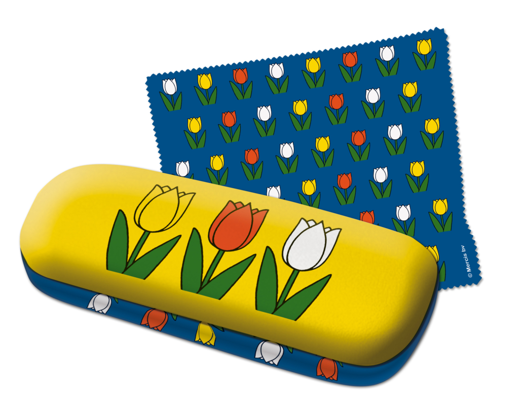 Brillenetui mit Putztuch: Tulpen, Dick Bruna