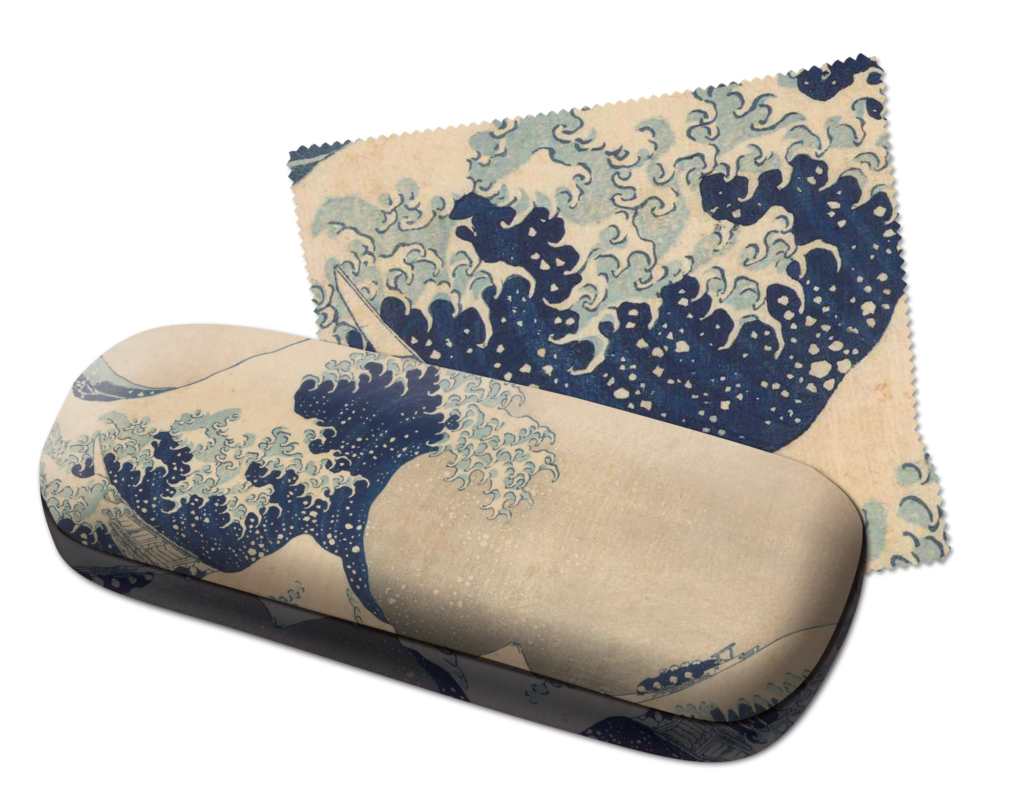 Brillenetui mit Putztuch: Under the Wave off Kanagawa, Katsushika Hokusai, Rijksmuseum Amsterdam
