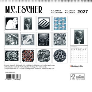 M.C. Escher mini Monatskalender 2027