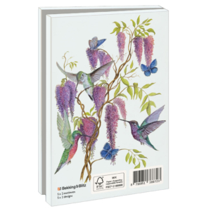 Grußkartenbox mit Umschläge – Klein: Birds & Flowers, Dennis Meijering