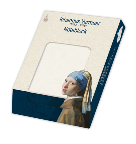 Notizblock: Meisje met de parel – Girl with the Pearl Earring, Vermeer, Mauritshuis
