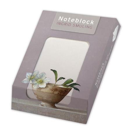 Notizblock: Helleborus in bruine kom, Ingrid Smuling