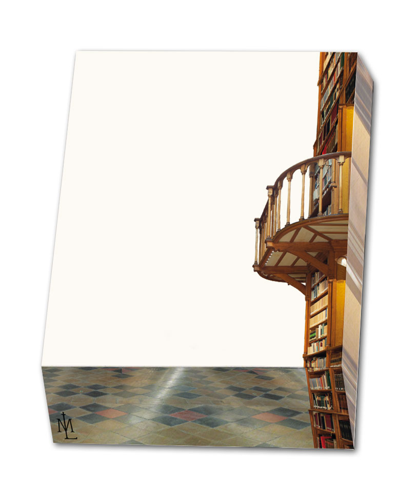 Notizblock: Die Klosterbibliothek, Maria Laach
