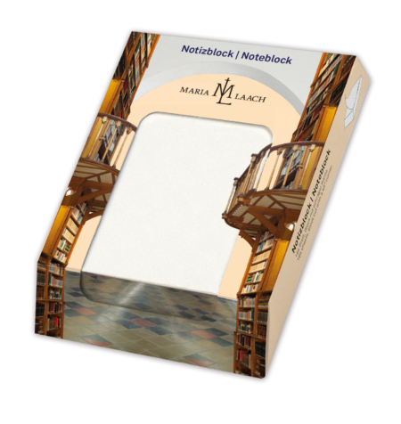 Notizblock: Die Klosterbibliothek, Maria Laach