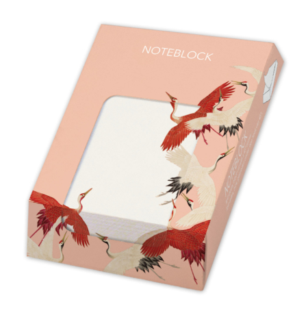 Notizblock: Woman haori with Red and White Cranes, Collection Rijksmuseum Amsterdam