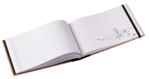 Passepartout-Notizbuch, liegend / quer / quer