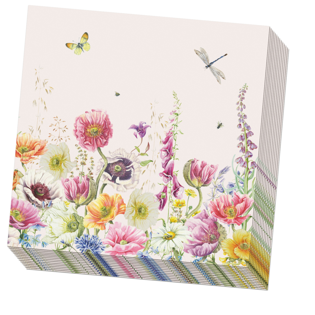 Servietten: Wild Flower Field, Janneke Brinkman-Salentijn
