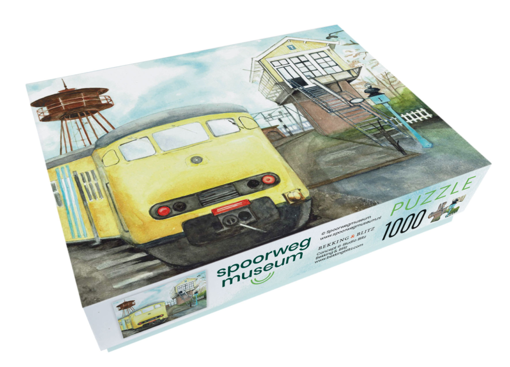 Puzzle (1.000 Stücke): Trein, Christel Cannister-Van der Ros, Spoorwegmuseum