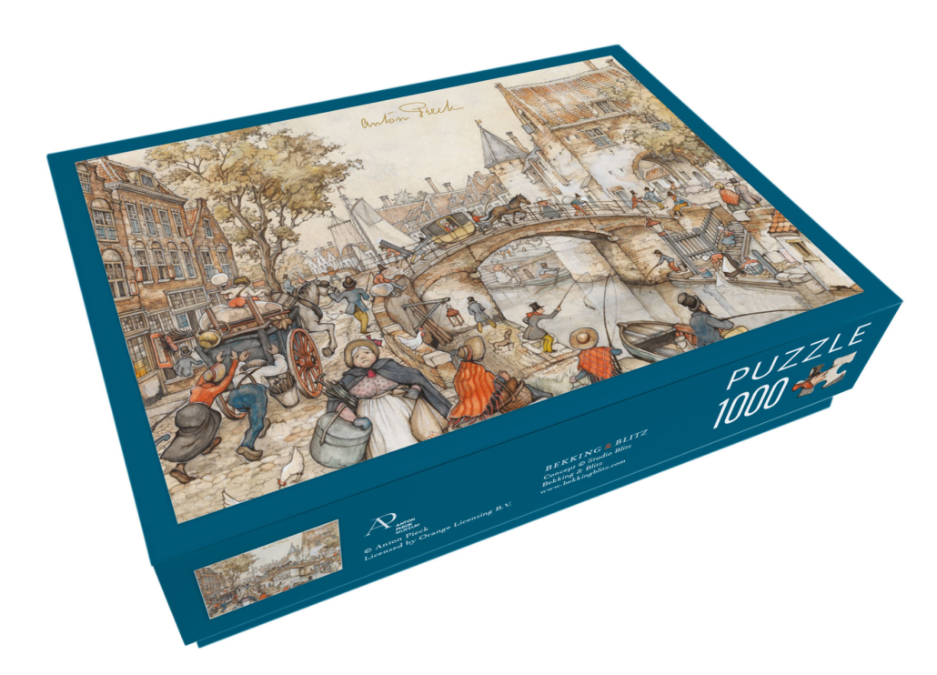 Puzzle (1.000 Teile): Stadtansicht, Anton Pieck