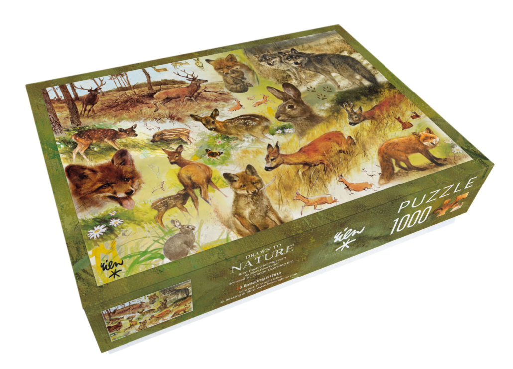Puzzle (1.000 Teile): Drawn to Nature, Rien Poortvliet