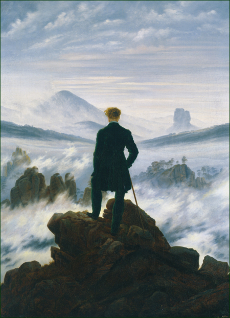 Puzzle (1.000 Teile): Wanderer über dem Nebelmeer, Caspar David Friedrich, Hamburger Kunsthalle