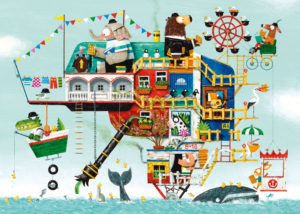 Puzzle (200 Stücke): Boek ‚Het eiland van Olifant‘, Leo Timmers