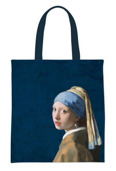 Leinentasche: Meisje met de parel – Girl with the Pearl Earring, Vermeer, Mauritshuis