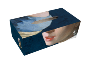 Taschentuchbox-Halter: Meisje met de parel – Girl with the Pearl Earring, Johannes Vermeer, Mauritsh