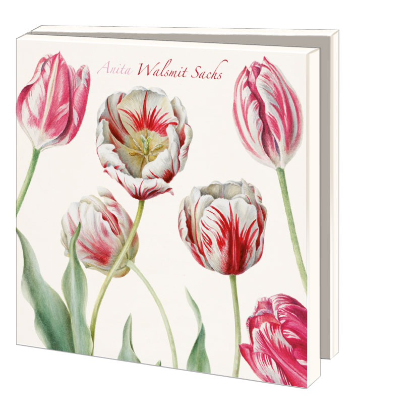 Grußkartenbox mit Umschläge – Quadratisch: Tulips, Anita Walsmit Sachs