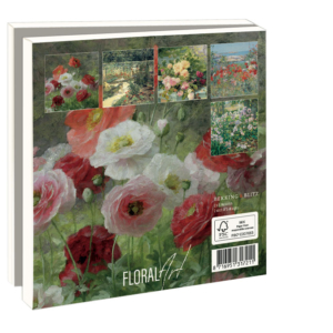Grußkartenbox mit Umschläge – Quadratisch: Floral Art