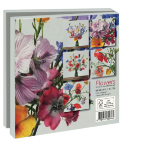 Grußkartenbox mit Umschläge – Quadratisch: Flowers, Roman en Henriette Reisinger
