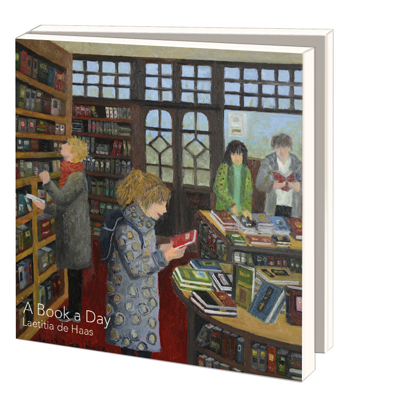 Grußkartenbox mit Umschläge – Quadratisch: A Book a Day, Laetitia de Haas